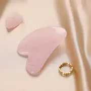 Rose Quartz Roller Set, Artificial Jade Double-Ended Facial Beauty Stick Manual Massager, 4pcs Seasonal Use