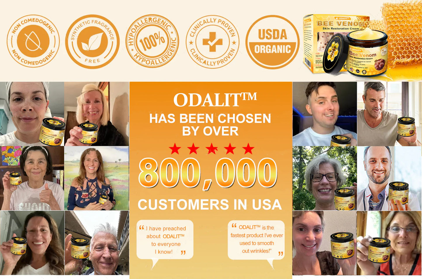 ✨FDA Approved: ODALIT® Bee Venom Skin Restoration Cream-🔥Limited Time 70%OFF 🔥